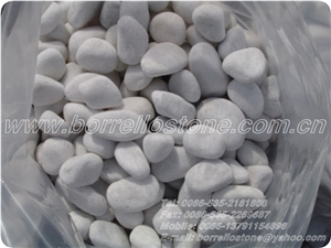 Pure White Pebble Stone, White Marble Pebble Stone