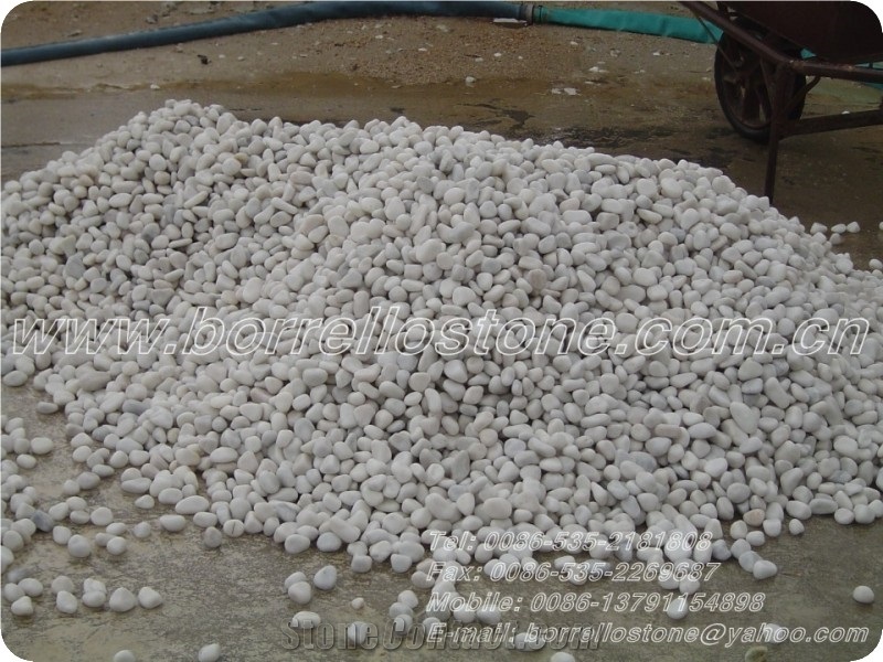 Pure White Pebble Stone, White Marble Pebble Stone