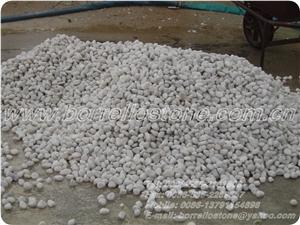 Pure White Pebble Stone, White Marble Pebble Stone