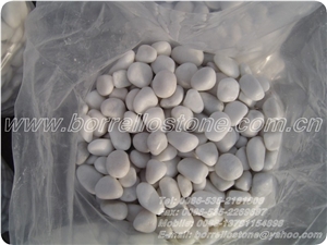 Pure White Pebble Stone, White Marble Pebble Stone