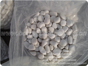 Pure White Pebble Stone, White Marble Pebble Stone