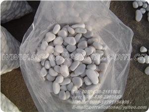 Pure White Pebble Stone, White Marble Pebble Stone