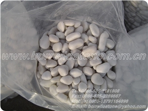 Pure White Pebble Stone, White Marble Pebble Stone