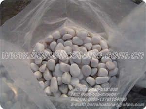 Pure White Pebble Stone, White Marble Pebble Stone