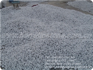 Pure White Pebble Stone, White Marble Pebble Stone