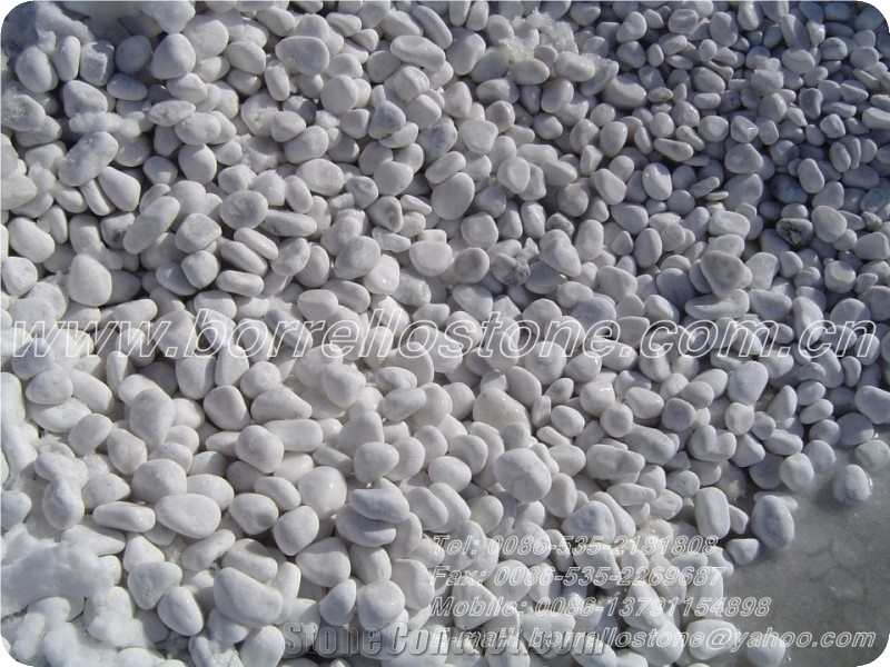 Pure White Pebble Stone, White Marble Pebble Stone