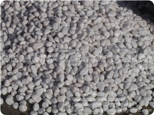 Pure White Pebble Stone, White Marble Pebble Stone