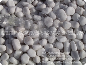 Pure White Pebble Stone, White Marble Pebble Stone