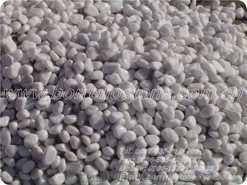 Pure White Pebble Stone, White Marble Pebble Stone