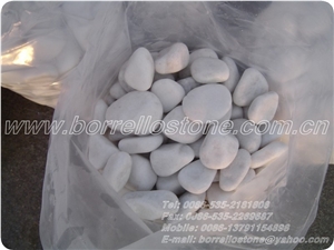 Pure White Pebble Stone, White Marble Pebble Stone