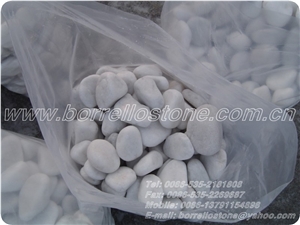 Pure White Pebble Stone, White Marble Pebble Stone