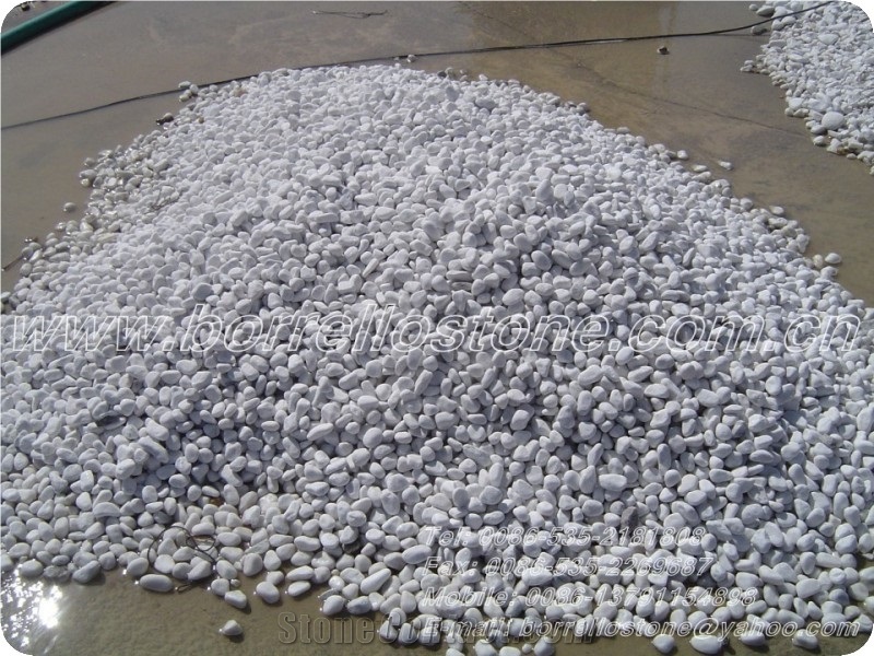 Pure White Pebble Stone, White Marble Pebble Stone