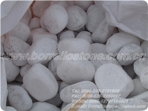 Pure White Pebble Stone, White Marble Pebble Stone