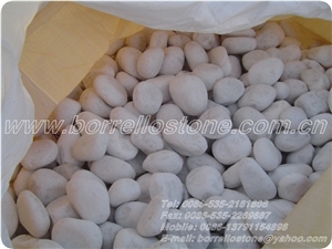 Pure White Pebble Stone, White Marble Pebble Stone