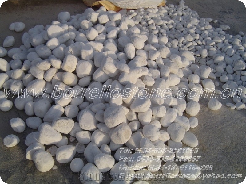 Pure White Pebble Stone, White Marble Pebble Stone