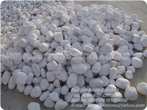 Pure White Pebble Stone, White Marble Pebble Stone