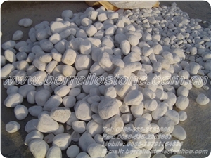 Pure White Pebble Stone, White Marble Pebble Stone