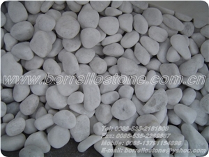 Pure White Pebble Stone, White Marble Pebble Stone