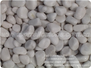 Pure White Pebble Stone, White Marble Pebble Stone