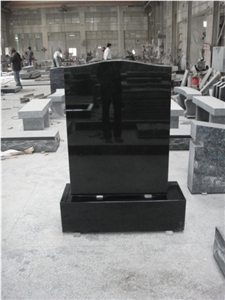 Jet Black Serp Top Monument, Shanxi Black Granite Monument Jet Black Serp Top Monument, Shanxi Black Granite Monument