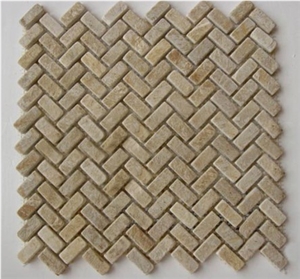 Yellow Slate Brick Mosaic