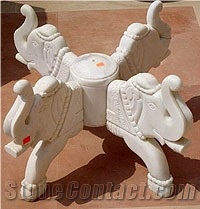 White Marble Table Stand