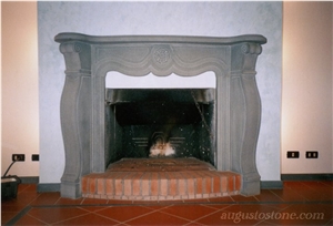 Pietra Di Matraia Sandstone Firplace, Pietra Di Matraia Grey Sandstone