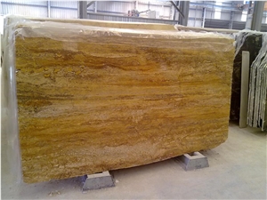 Yellow Travertine Slabs, Travertino Amarillo