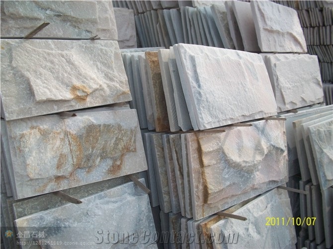 White Slate Mushroom Stone