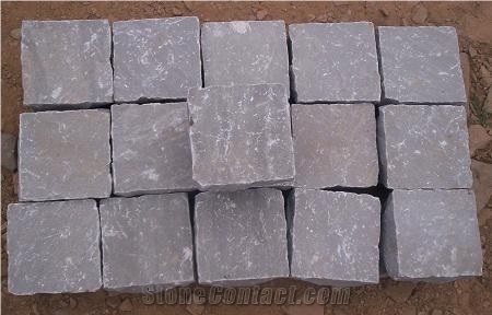 Kandla Grey Sandstone Cubes, Kandla Gray Cobbles Stone,Delhi Grey Sandstone Cubestone, Cobbles