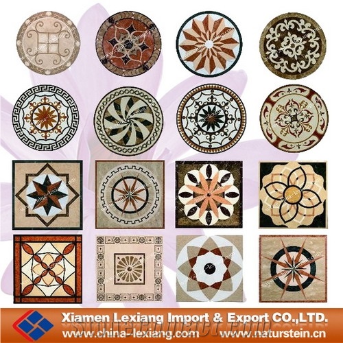 Decorative Waterjet Marble Mosaic Medallion