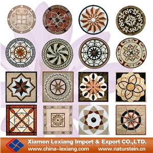 Decorative Waterjet Marble Mosaic Medallion