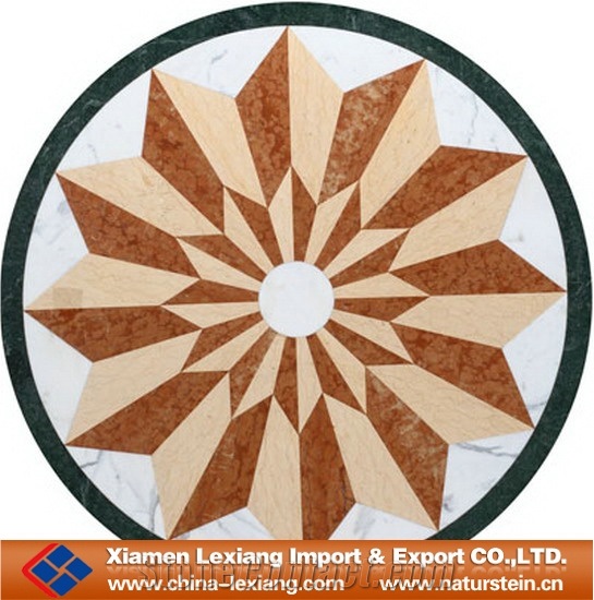 Decorative Waterjet Marble Mosaic Medallion