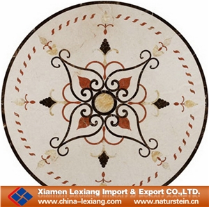 Decorative Waterjet Marble Mosaic Medallion