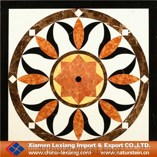 Decorative Waterjet Marble Mosaic Medallion