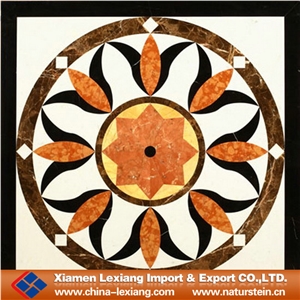 Decorative Waterjet Marble Mosaic Medallion