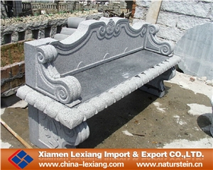 Garden Granite Stone Bench, Grey Granite Bench
