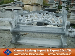 Outdoor Long Granite Stone Bench,Yellow Granite Bench
