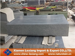 Padang Dark Natural Stone Flamed Curbstone Black G, G654 Black Granite Curbstone
