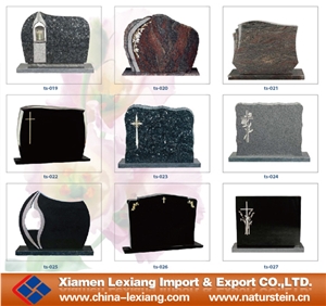 Popular Granite European Memorial Tombstone, Natural Stone Granite Tombstone