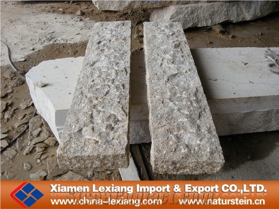 Rough Picked Palisade Stone, Yellow Granite Palisade