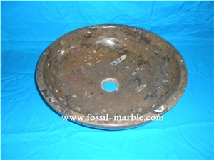 Fossil Brown Limestone Sink Fossil Brown Limestone Sink