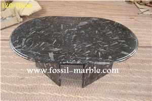 Fossil Black Limestone Table