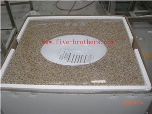 G682 with Polyfoam Bath Tops, G682 Yellow Granite Bath Tops