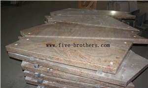 Juparana Colombia Granite Step, Juparana Colombia Pink Granite Steps