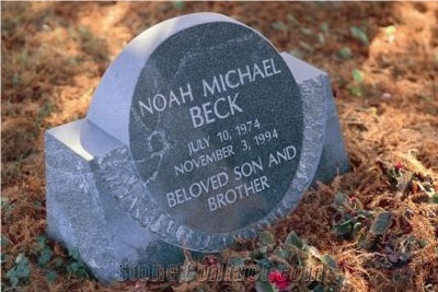 US Slants, Slant Grave Marker, Padang Grey Granite Grave Marker