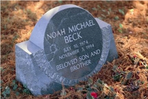 US Slants, Slant Grave Marker, Padang Grey Granite Grave Marker