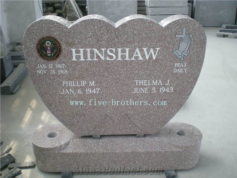 US Style Monuments& Tombstones, Red Granite Tombstones