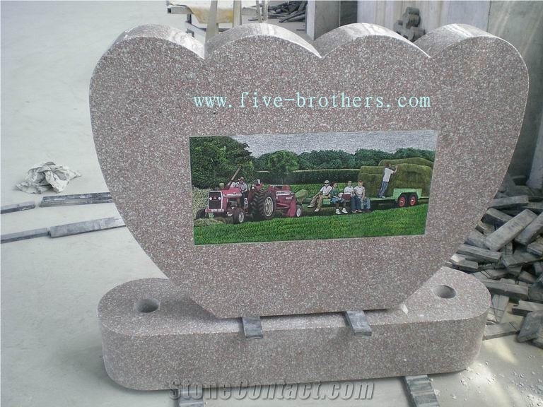 US Style Monuments& Tombstones, Red Granite Tombstones