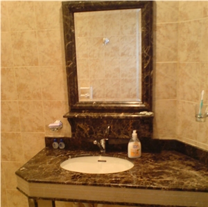 Emperador Dark Marble Vanity Top, Brown Marble Emperador Dark Marble Vanity Top, Brown Marble
